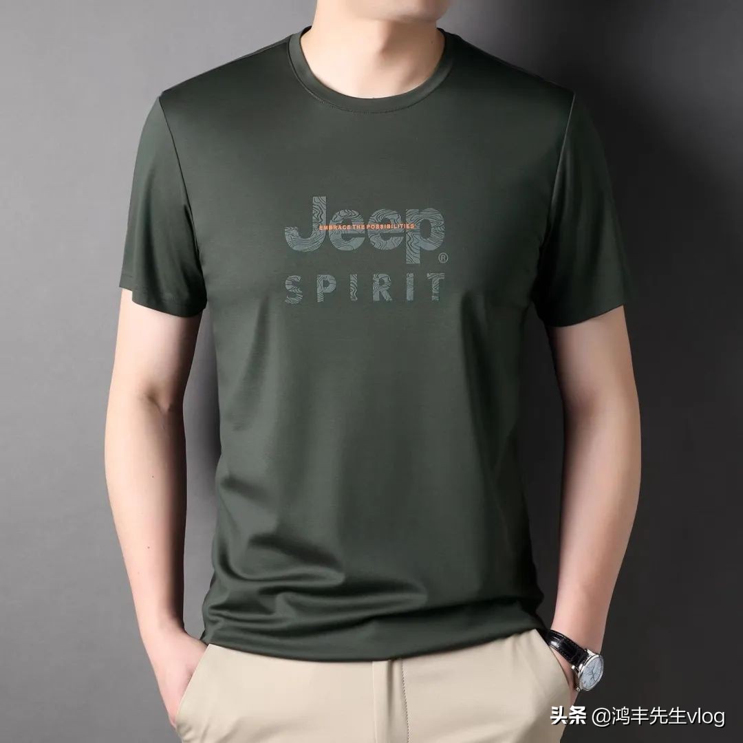 jeep短袖t恤专卖店男装翻领,jeep短袖t恤男纯棉官方正品