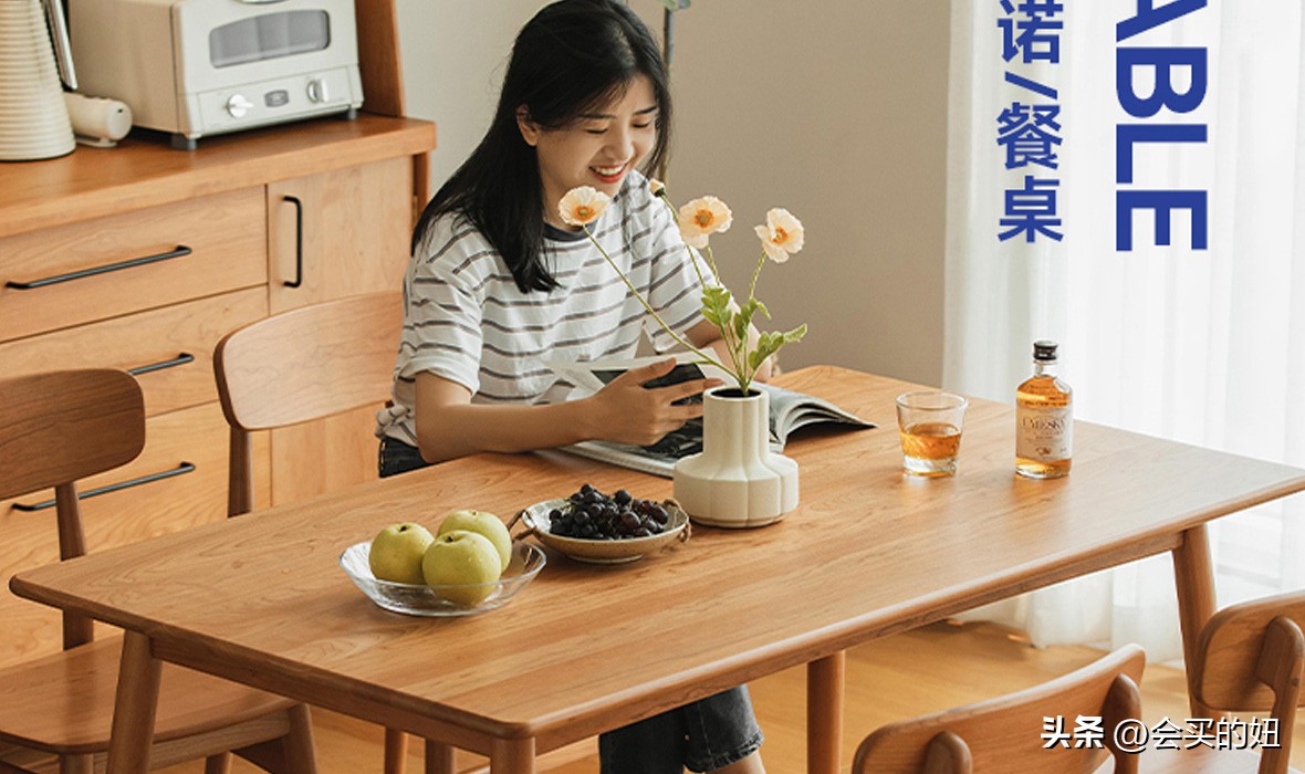 餐厅加厚实木餐桌纯实木,值得推荐的实木餐桌