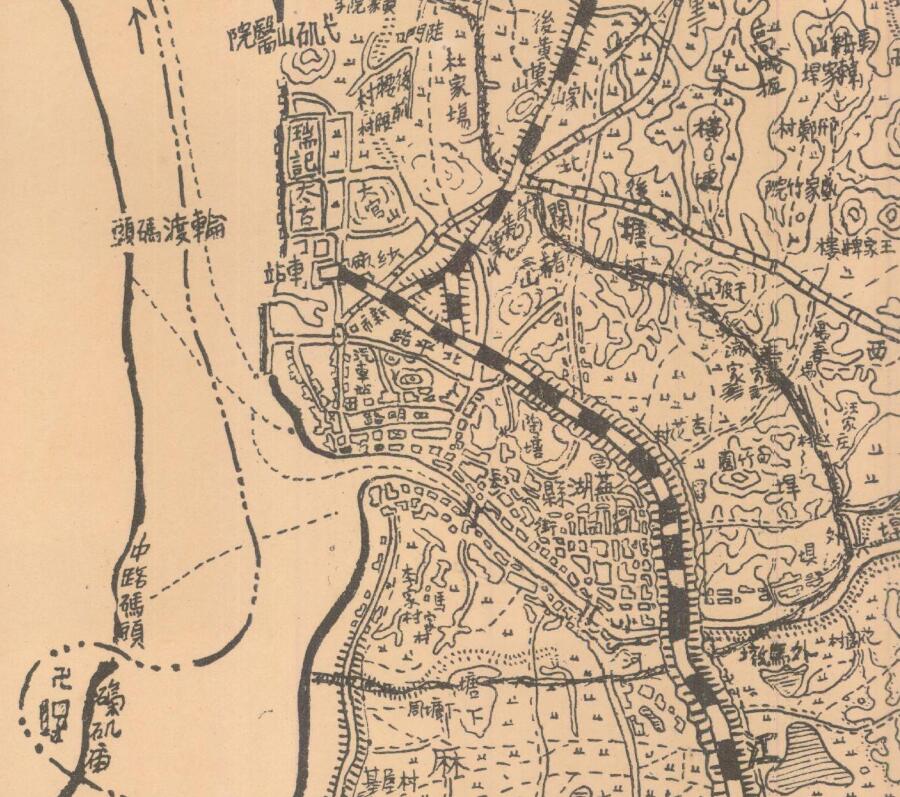 芜湖市地图全图高清版大图,民国时期芜湖市老地图