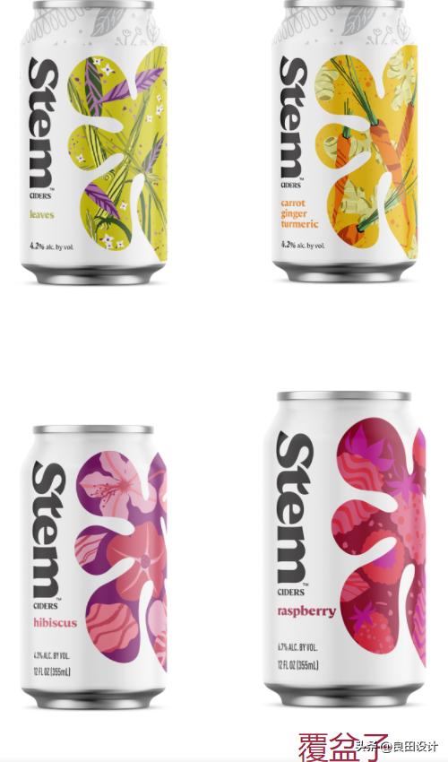 StemCiders苹果酒包装设计全面的品牌重新设计