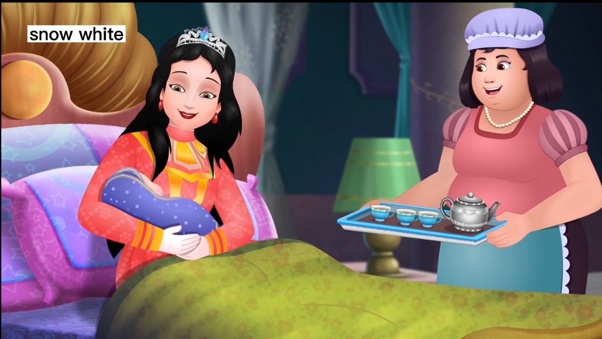 白雪公主中英绘本,格林童话故事绘本白雪公主
