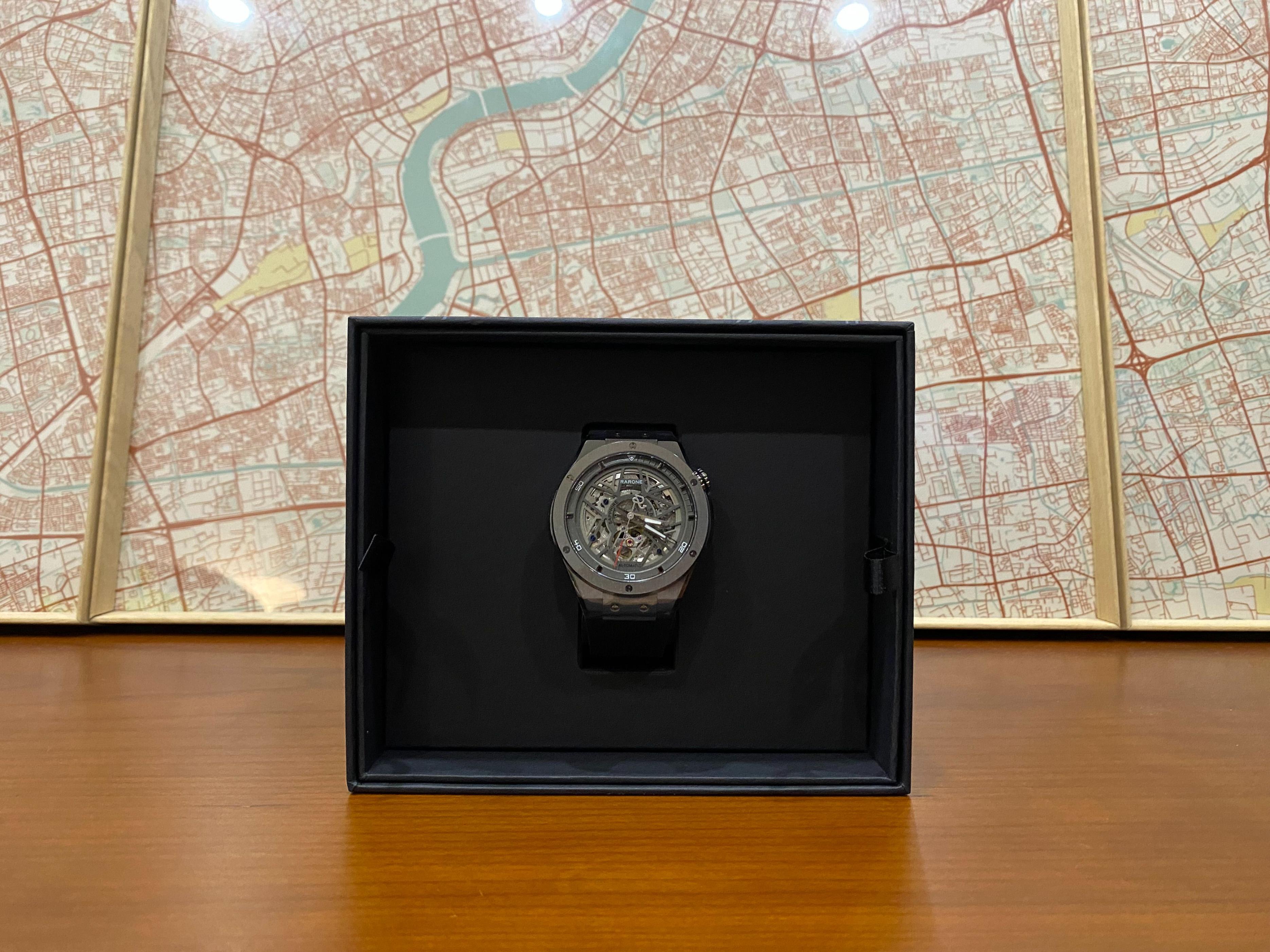 Rarone雷诺双子星镂空机械表,好看的机械表500元