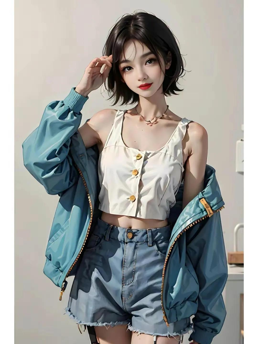 女生卡通头像简约气质短发,短发女人专用微信头像卡通