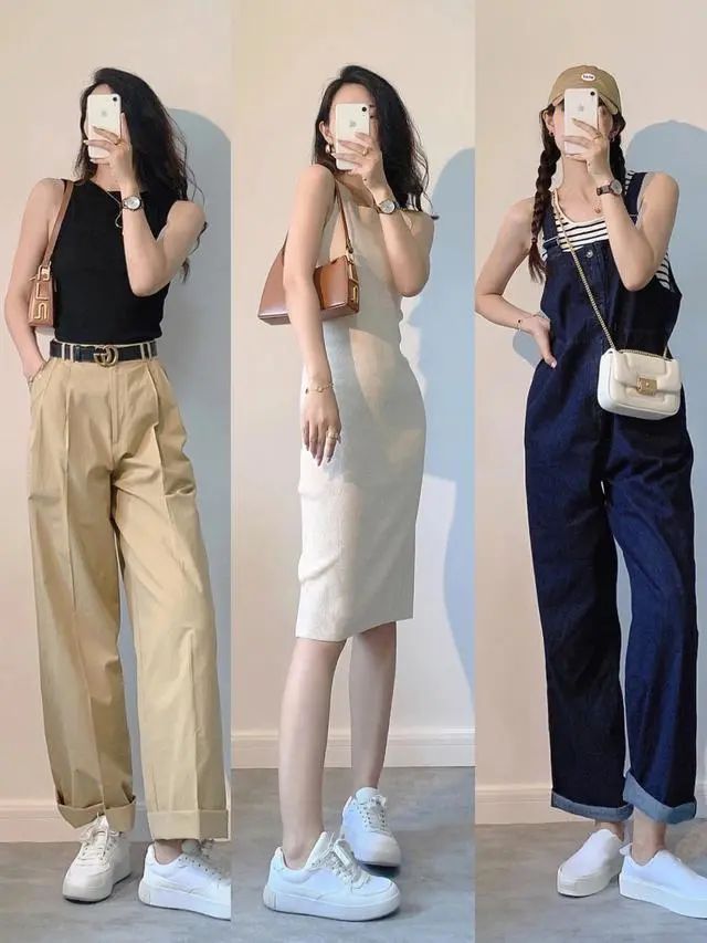 适合各种腿型的裤子穿搭,气质直筒白裤子的穿搭技巧