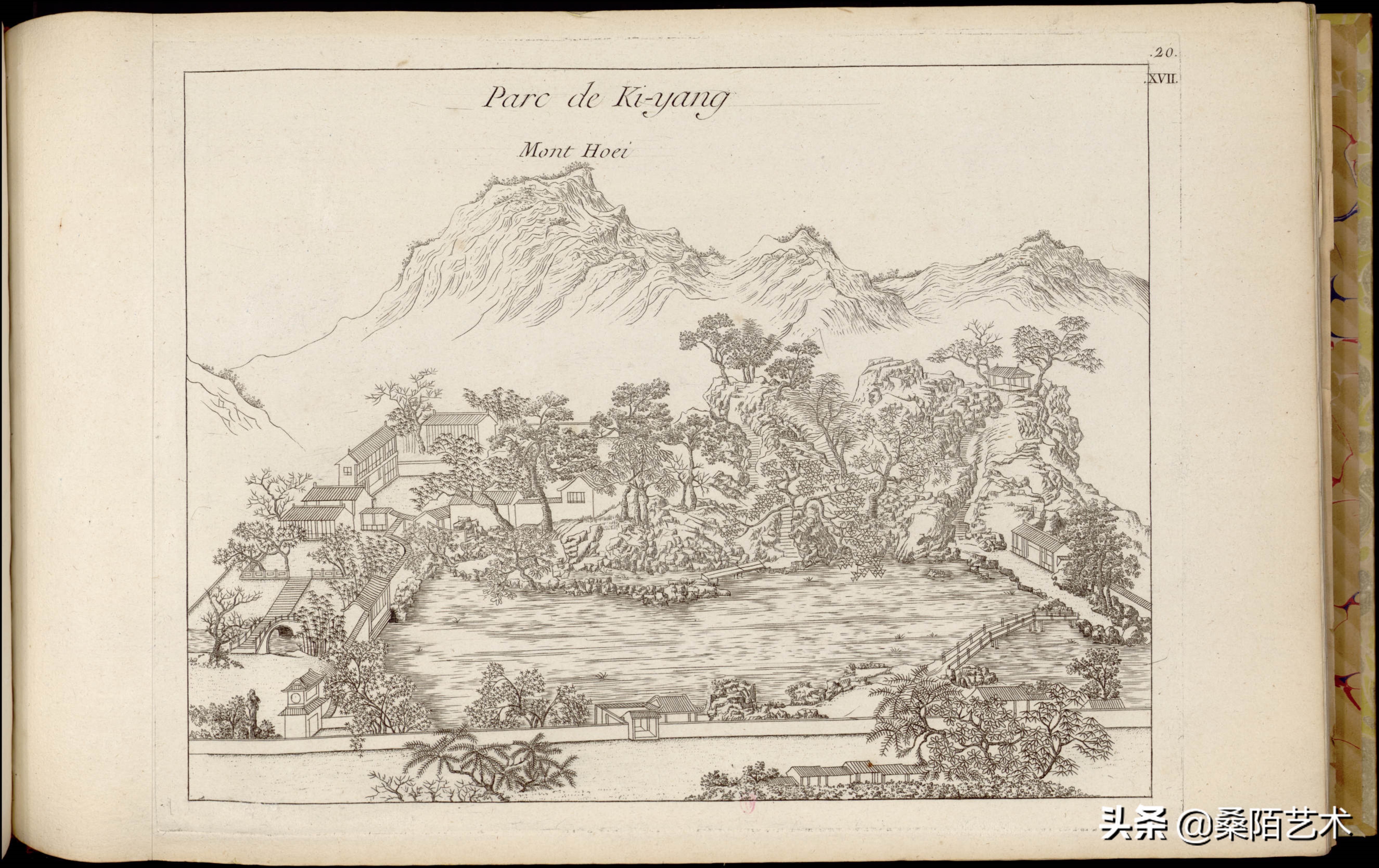 中国古典园林铜版画图片,1788年绘制的97幅中国园林铜版画