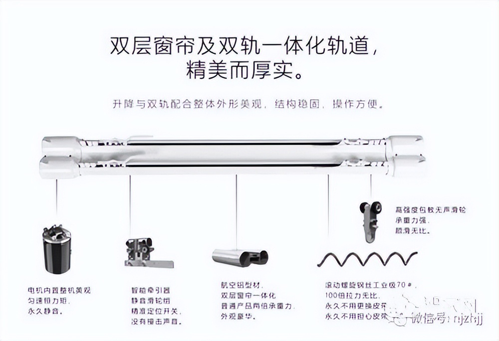 一体电动窗帘轨道智能全自动,电动窗帘四合一轨道
