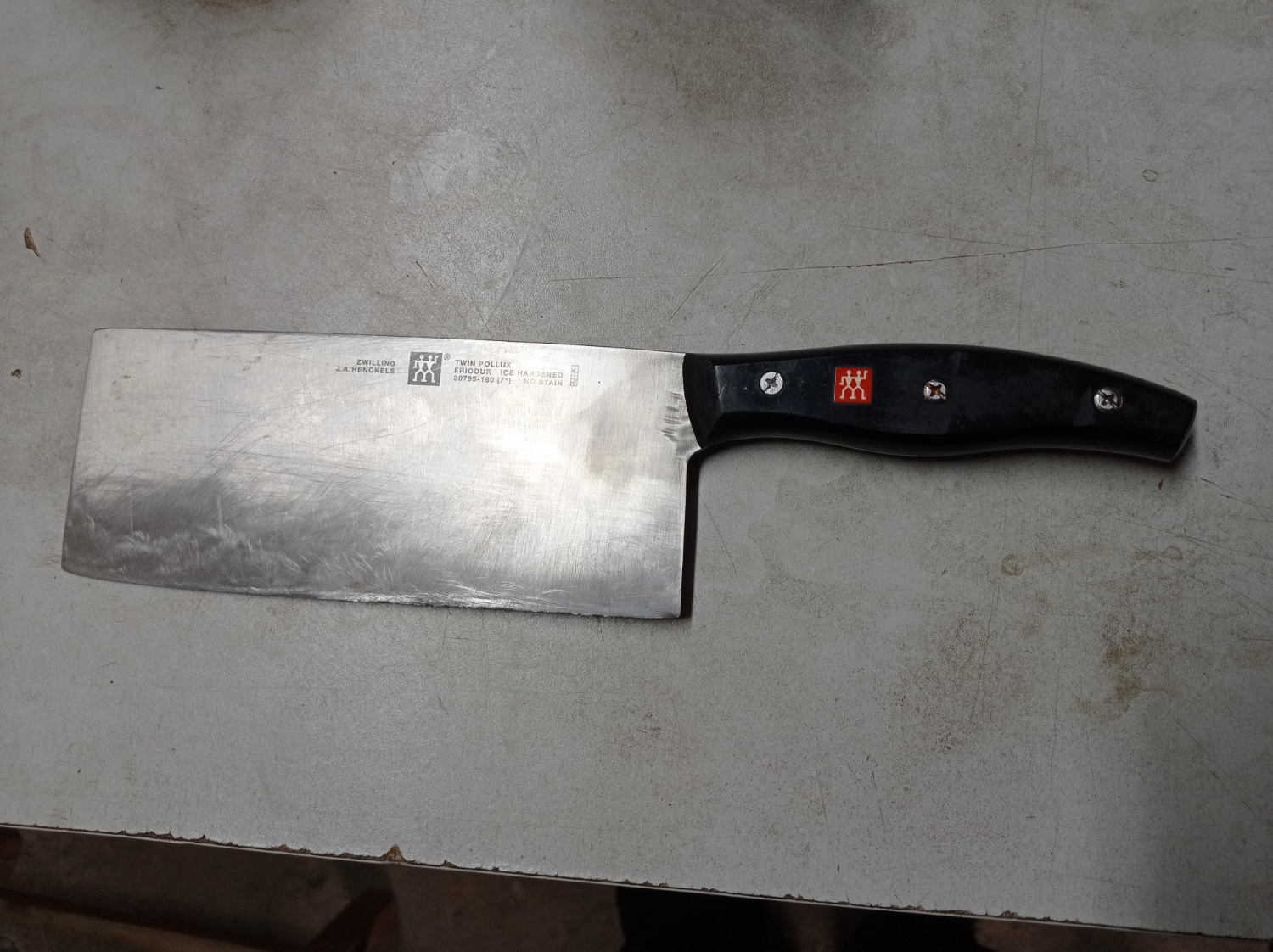 我的双立人刀斩坏了，重新焊接修复。