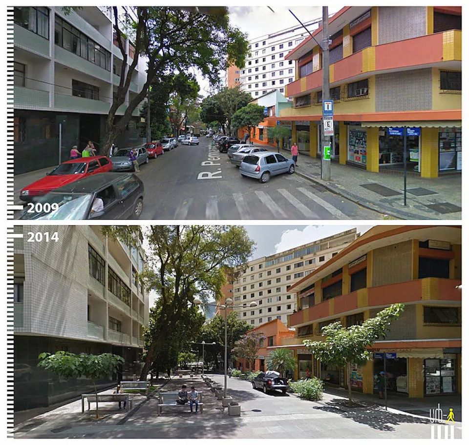 行走城市的魅力就是这么大！谷歌街景里50个公共空间改造前后对比