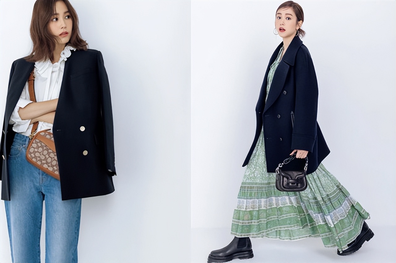 秋季藏青色上衣的最佳搭配色,藏青色短裙怎么搭好看秋天