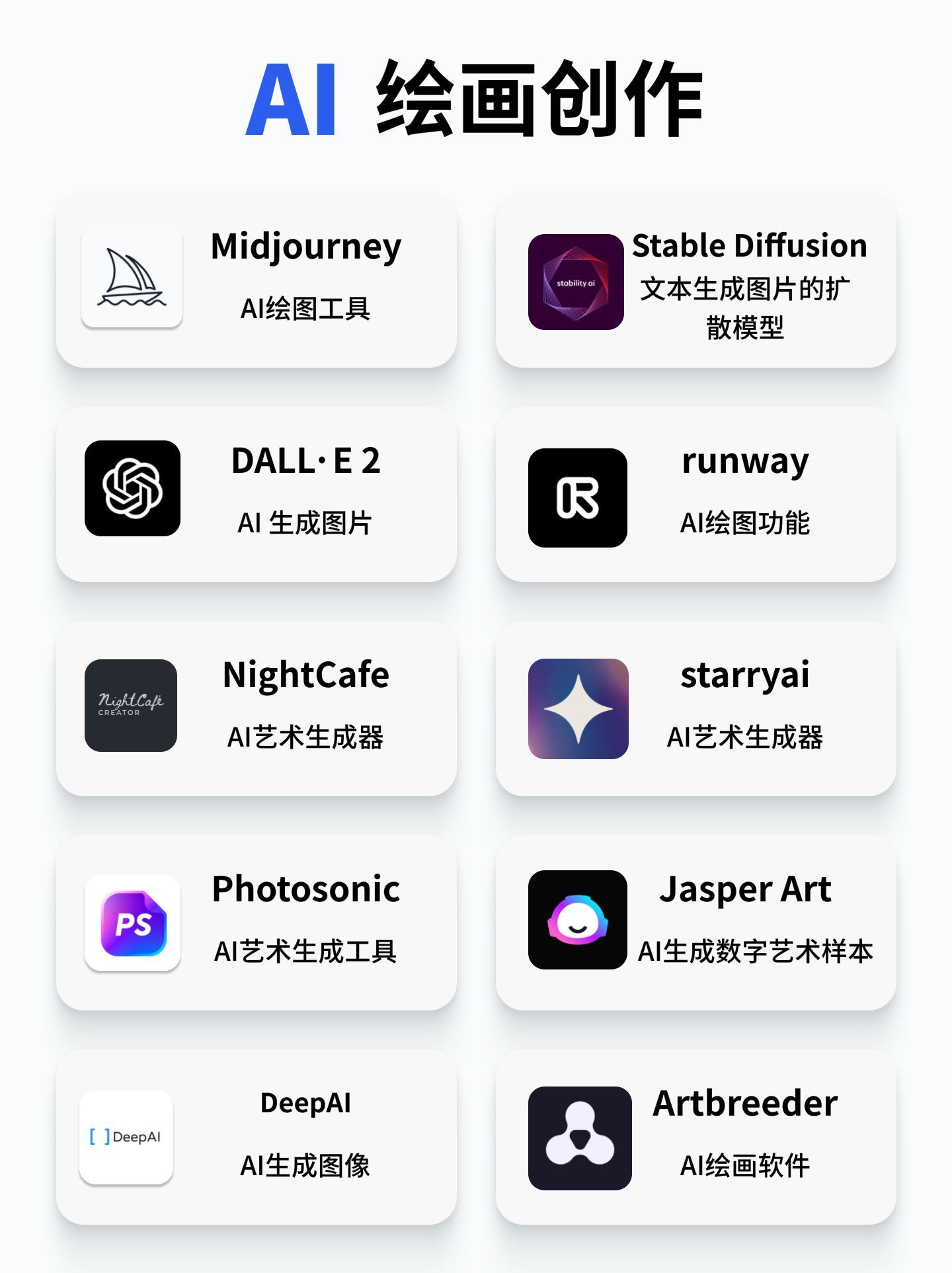 全网最全ai工具让ai为你工作,哪些工具可以进行ai绘画创作