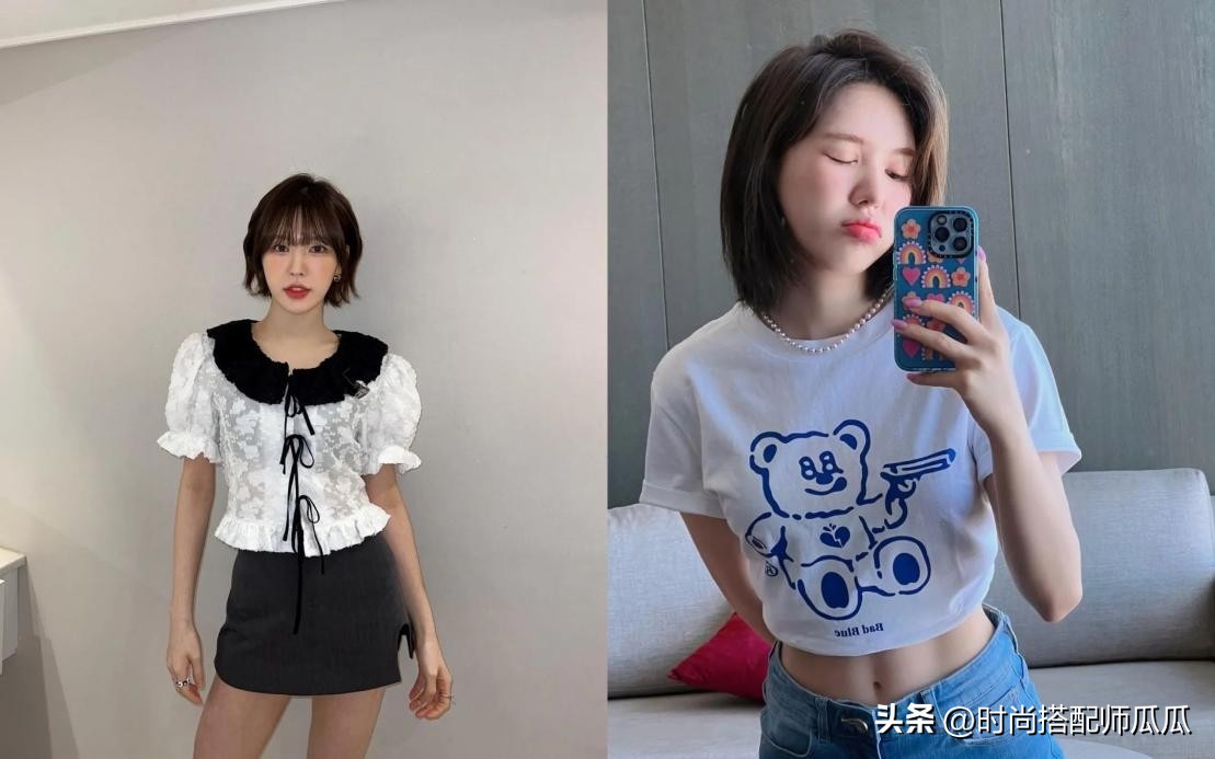 好看的减龄短发宋慧乔,宋慧乔表态发型的尽头是黑长直