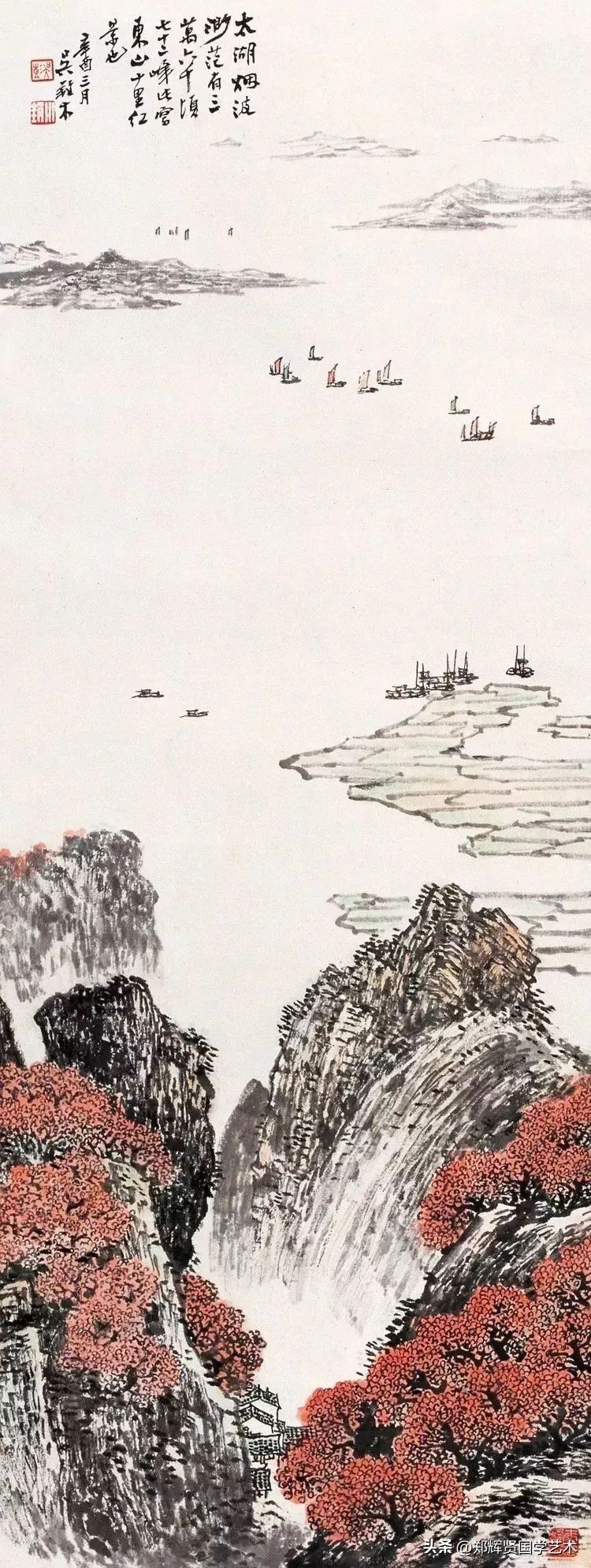 嫩蕊初开一树红,清香淡雅醉春风