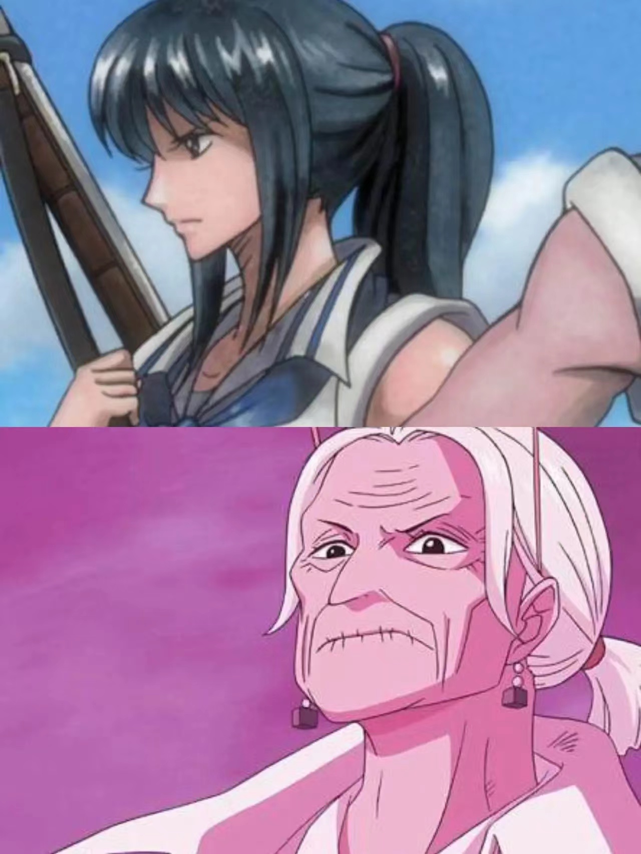 海贼王中大妈年轻照片,海贼王老年形象