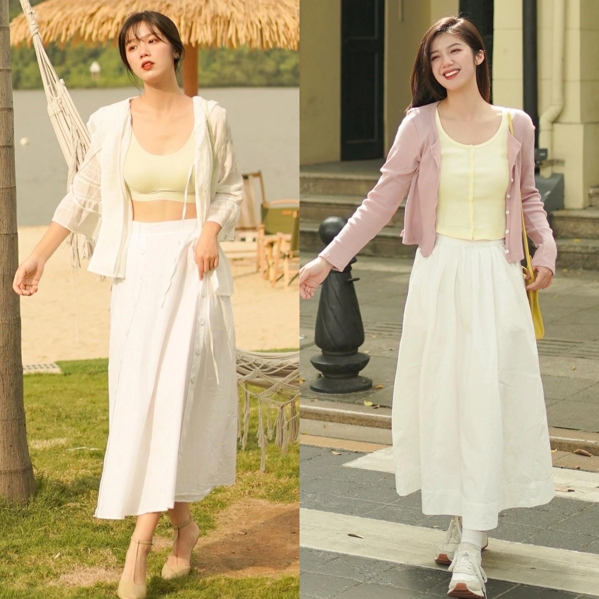 中袖春裙精致洋气又减龄,今年最流行什么样的春季套裙