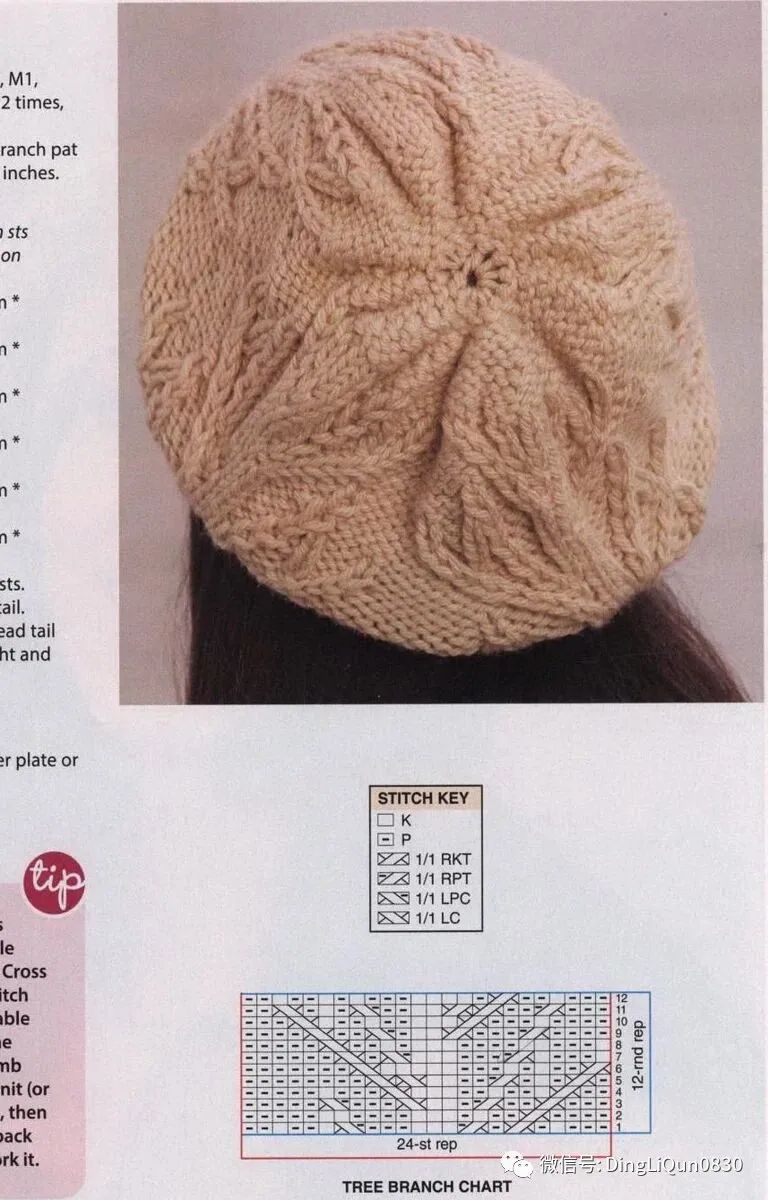 针织新款树叶贝雷帽披肩,贵妇人披肩配的贝雷帽编织教程