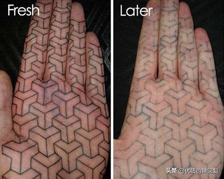 年轻时纹身老了变什么样,人老了纹身是啥样