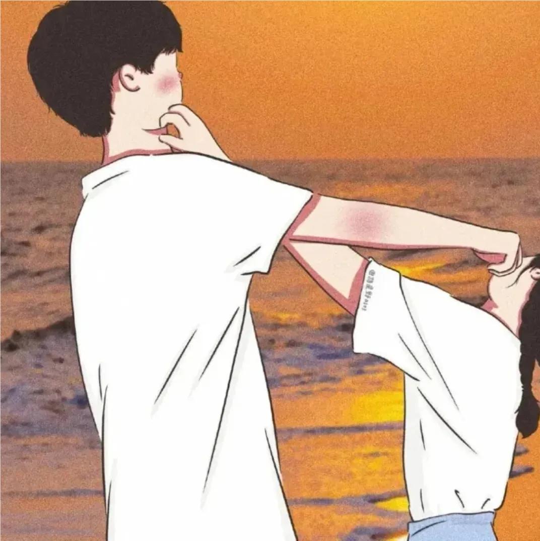 情侣头像阳光明媚五彩缤纷,阳光朝气的情侣头像