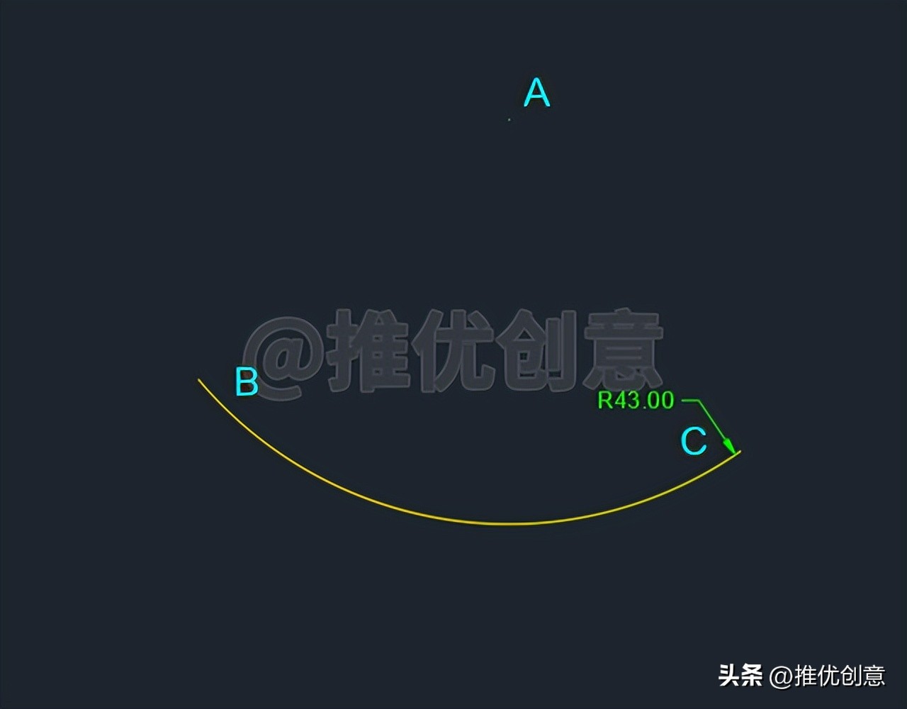 cad圆弧起点端点圆心画法,cad2007画指定圆心端点的圆弧