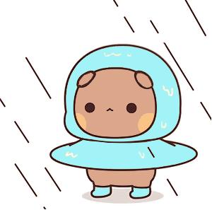 搞笑困表情包动态图片,下雨又把我困住了表情包