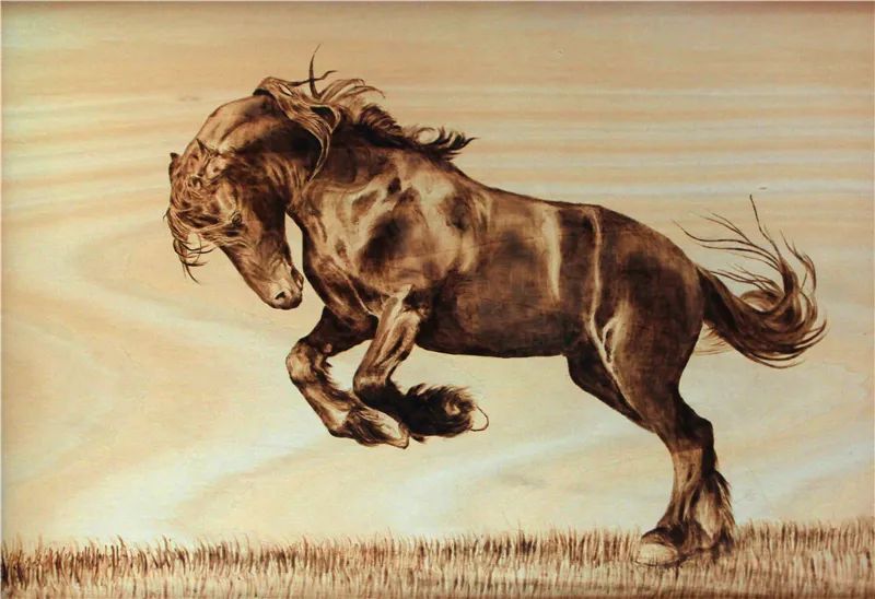 道家意境烙画,烙烙画