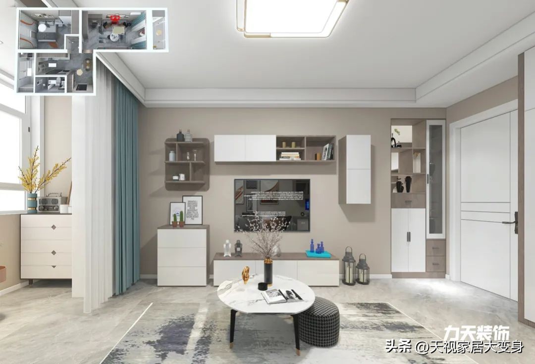 20平出租屋卧室客厅一体改造,60平两室一厅怎么改造