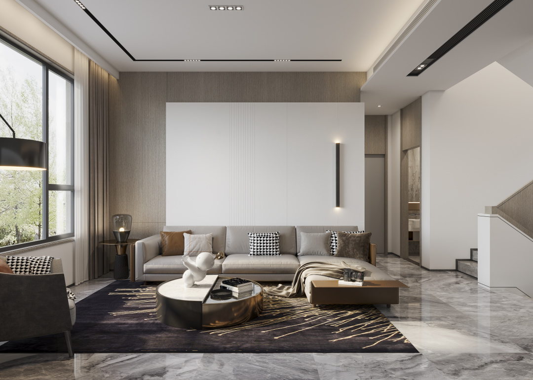 横厅漂亮隔断设计效果图,大横厅阳台客厅一体设计