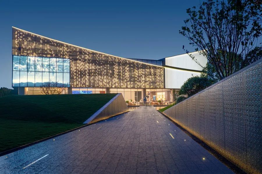 建筑铝材幕墙效果图,建筑装饰铝板设计加工