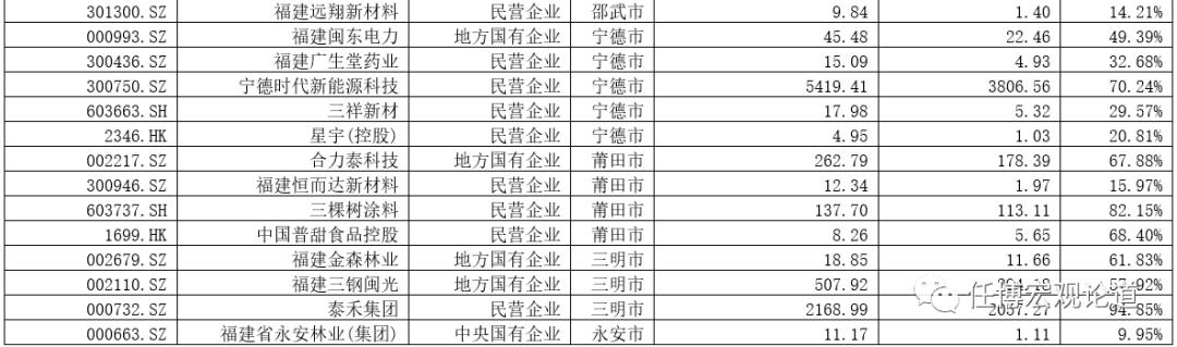 省级国企和地方城投,福建城投国企
