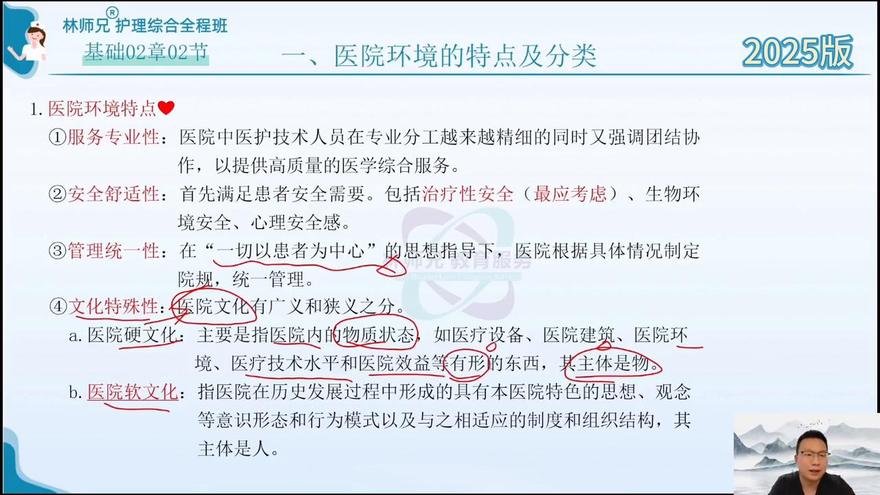 林师兄考研护理综合网课医院环境的特点🐻2025护理考研的同学们
