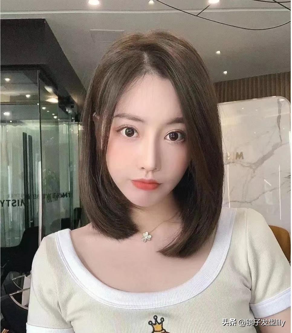 鞠婧祎公主切挑染造型,公主切挂耳染发加挑染