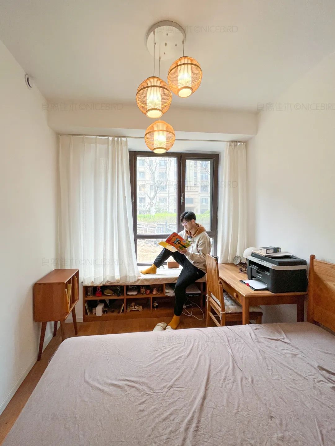 山东又上一分！烟台业主新古典风格客餐厅，樱桃木真的很温润