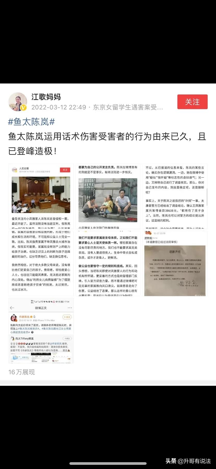 “江母诉刘某案”陈作家偃旗息鼓，疑遭“网暴”？网暴可否入刑