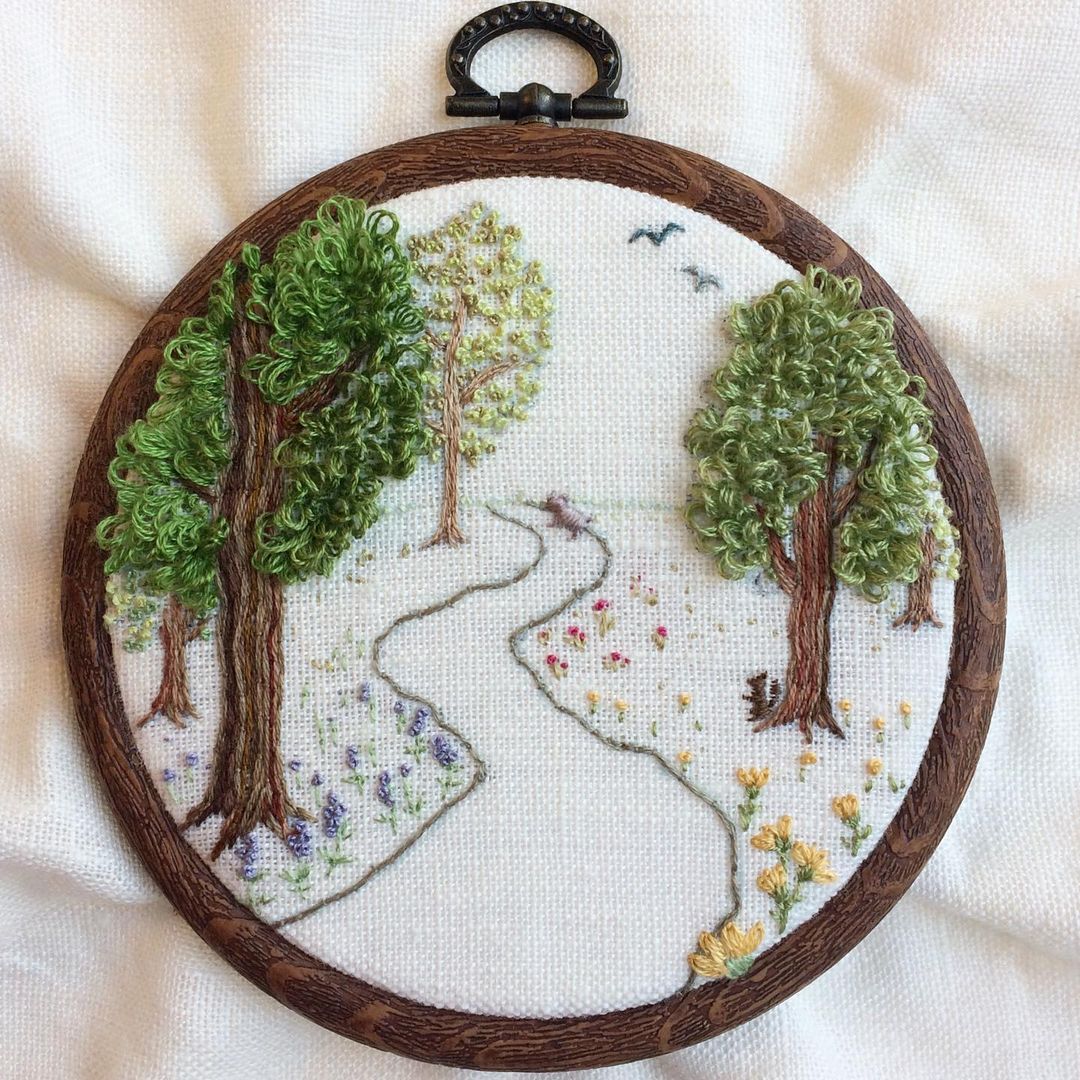 一针一线日本纯手工刺绣,日本刺绣简单又漂亮