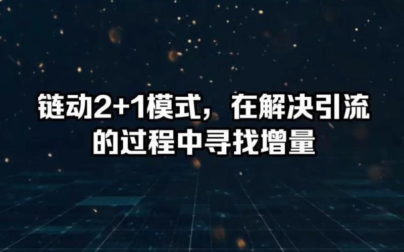 2+1无限链动模式视频,链动2+1商业模式