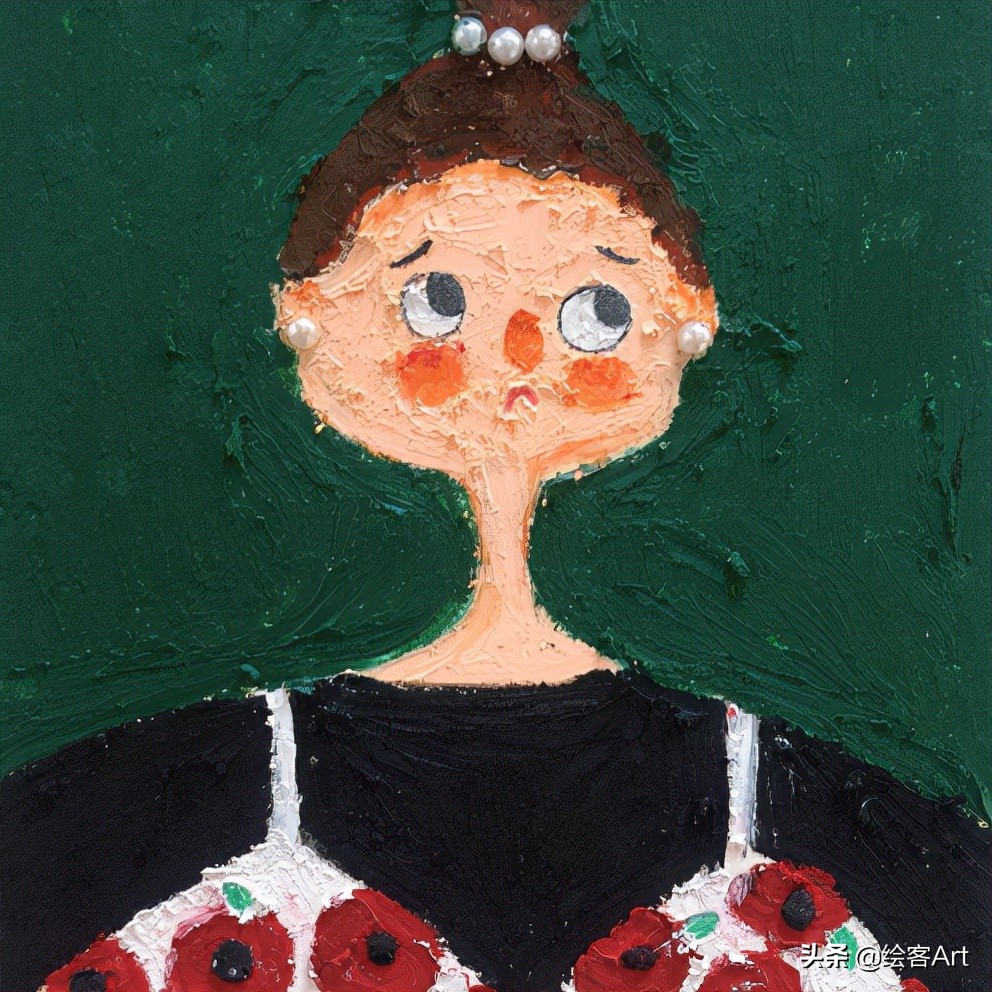 治愈了一切的不可爱图片,油画棒森系小清新插画