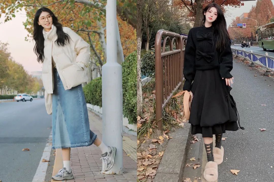 冬季露腿穿搭才真时髦,遮腿型的冬季穿搭