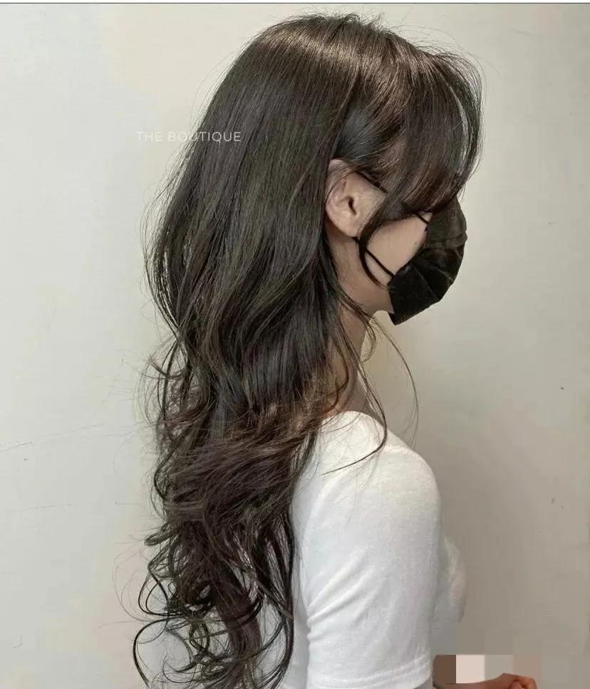 中长发高层次烫发中年人,高层次中长发发型烫发教程