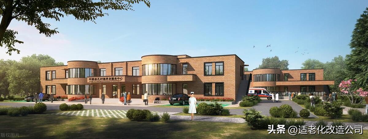 养老院设计效果图小院,养老院规划说明