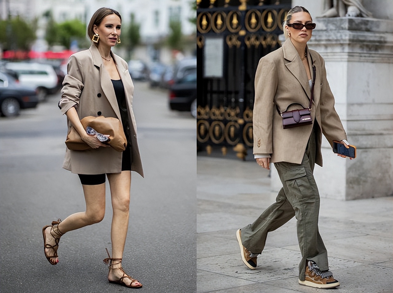 秋冬款米色西装怎么搭配才好看,秋季西装外套搭配深棕色