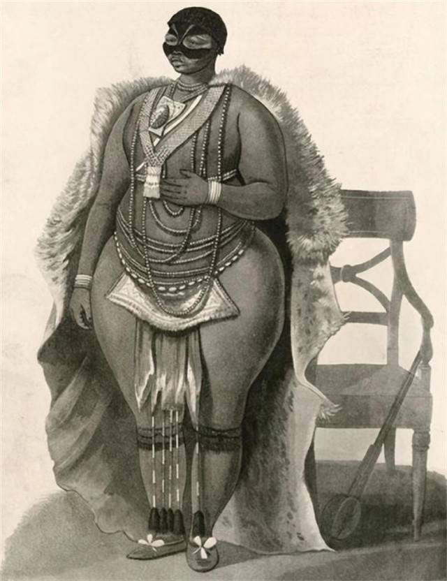 南非少女巴特曼照片,南非萨拉巴特曼标本