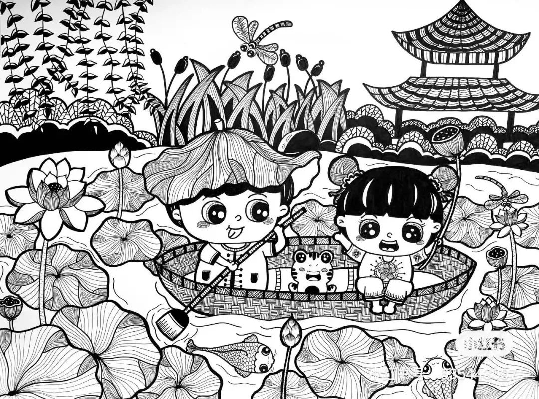 50张设计感十足的创意线描，随手画就能创造美，零基础也可以画