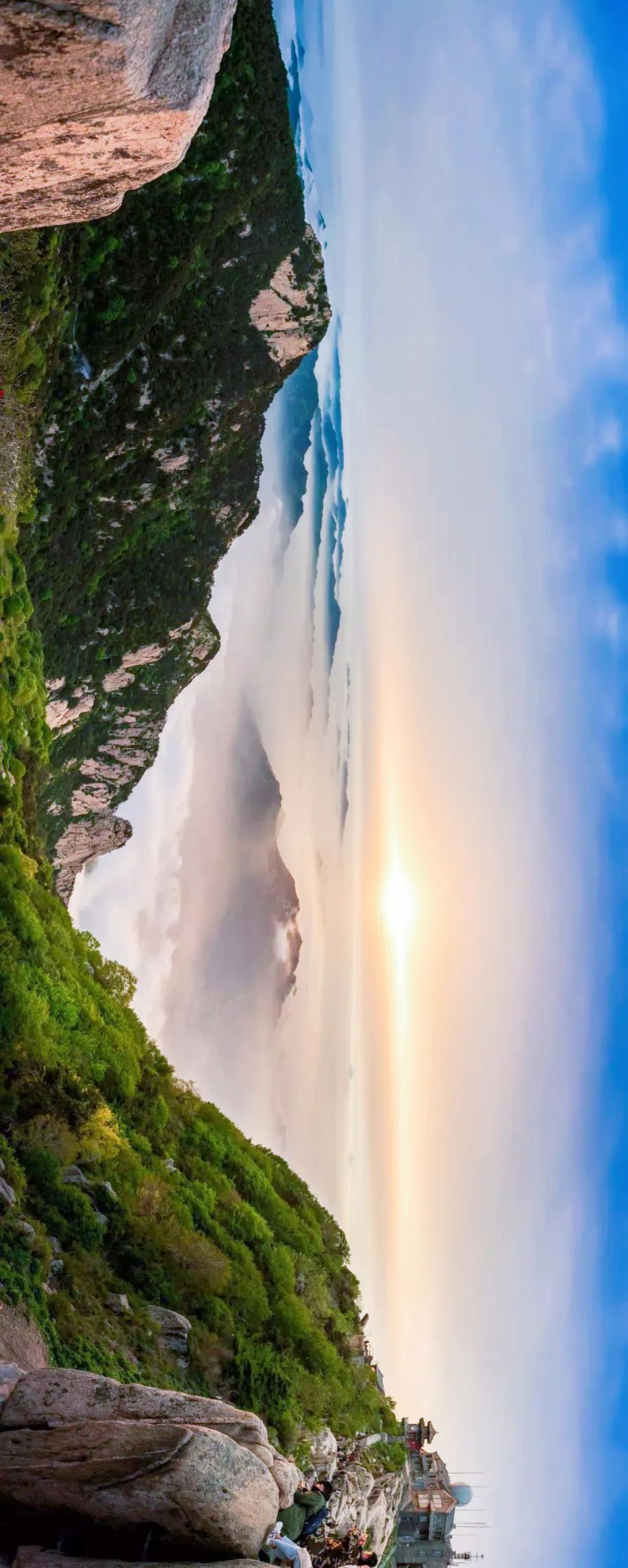 在泰山看黄河,在泰山既看日出又看日落