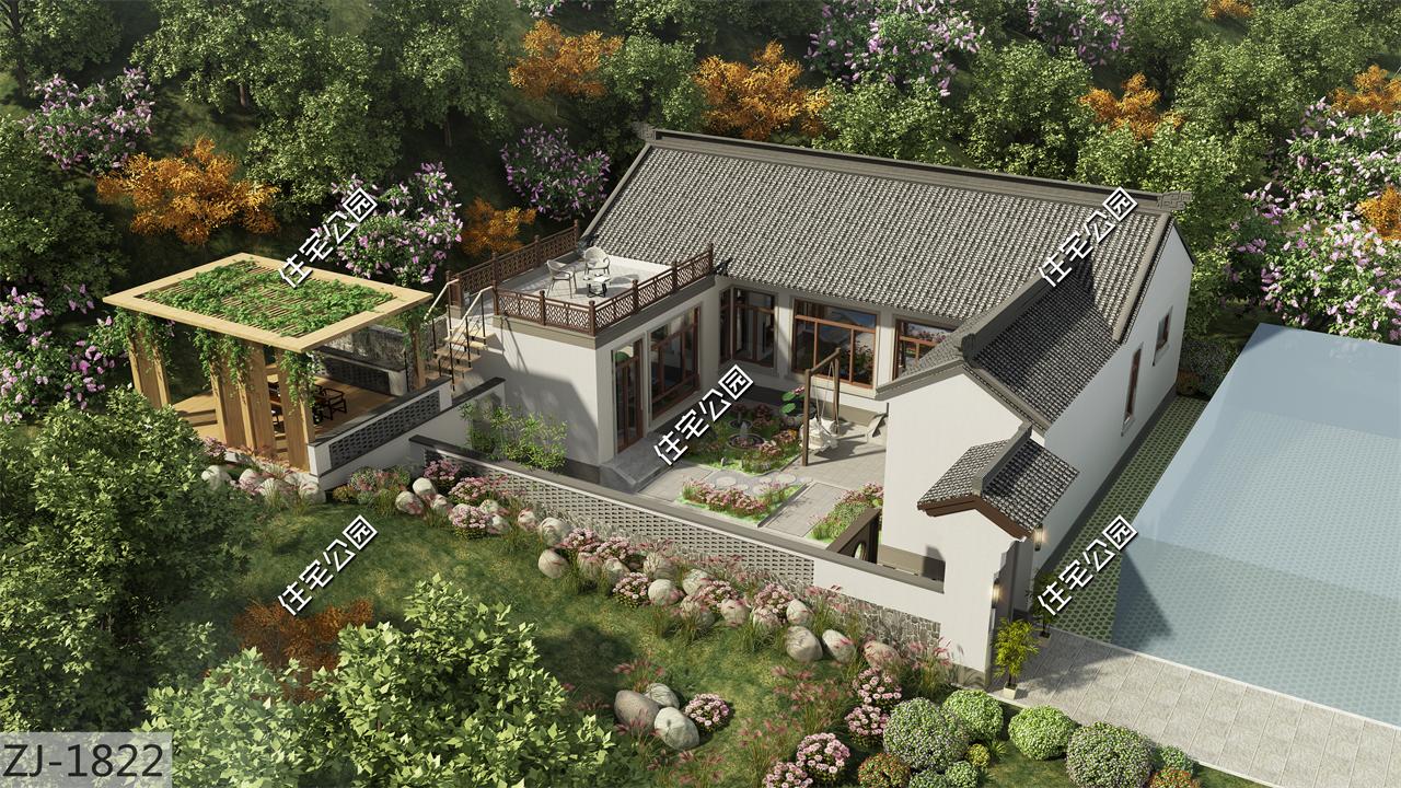 分享高端别墅,七款中式合院经典款