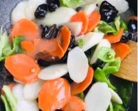 淮山药炒木耳家常做法,山药莲藕炒木耳