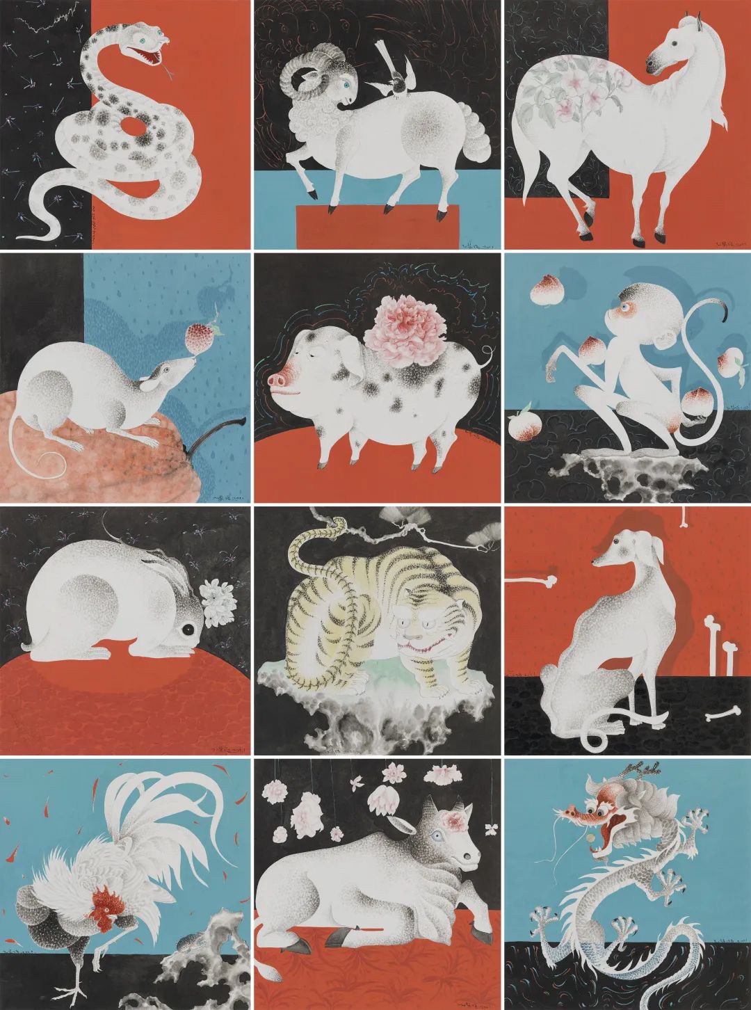 严谨细致的书法,水墨气韵生动的线描