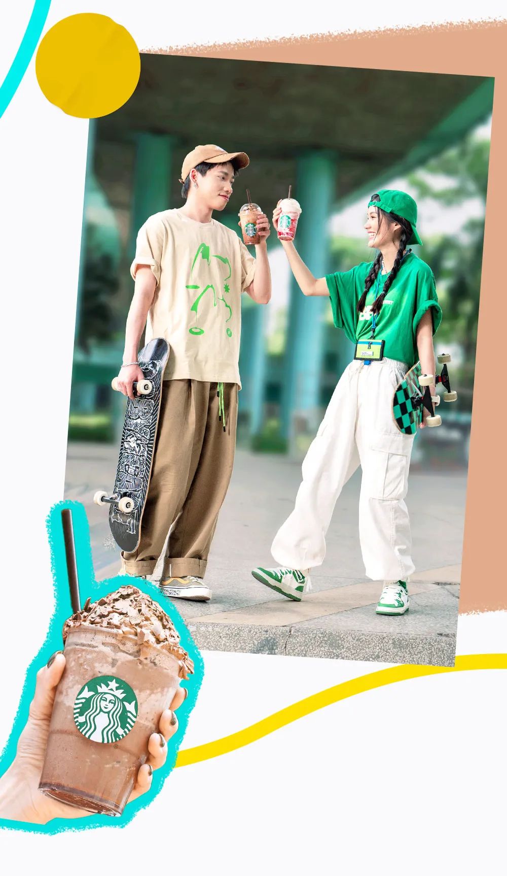 「星巴克」自制浪漫吧！如果你愿意，我想_____