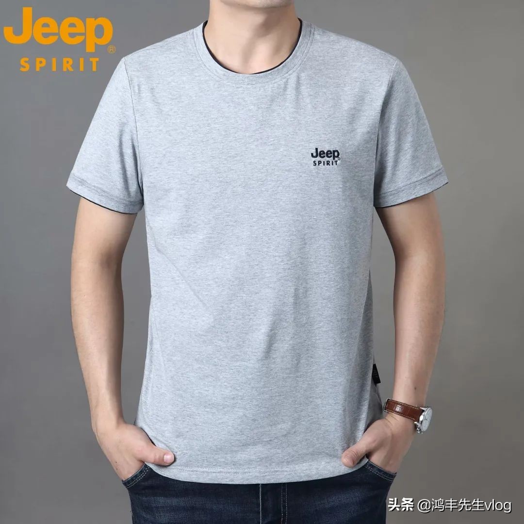 jeep短袖t恤专卖店男装翻领,jeep短袖t恤男纯棉官方正品