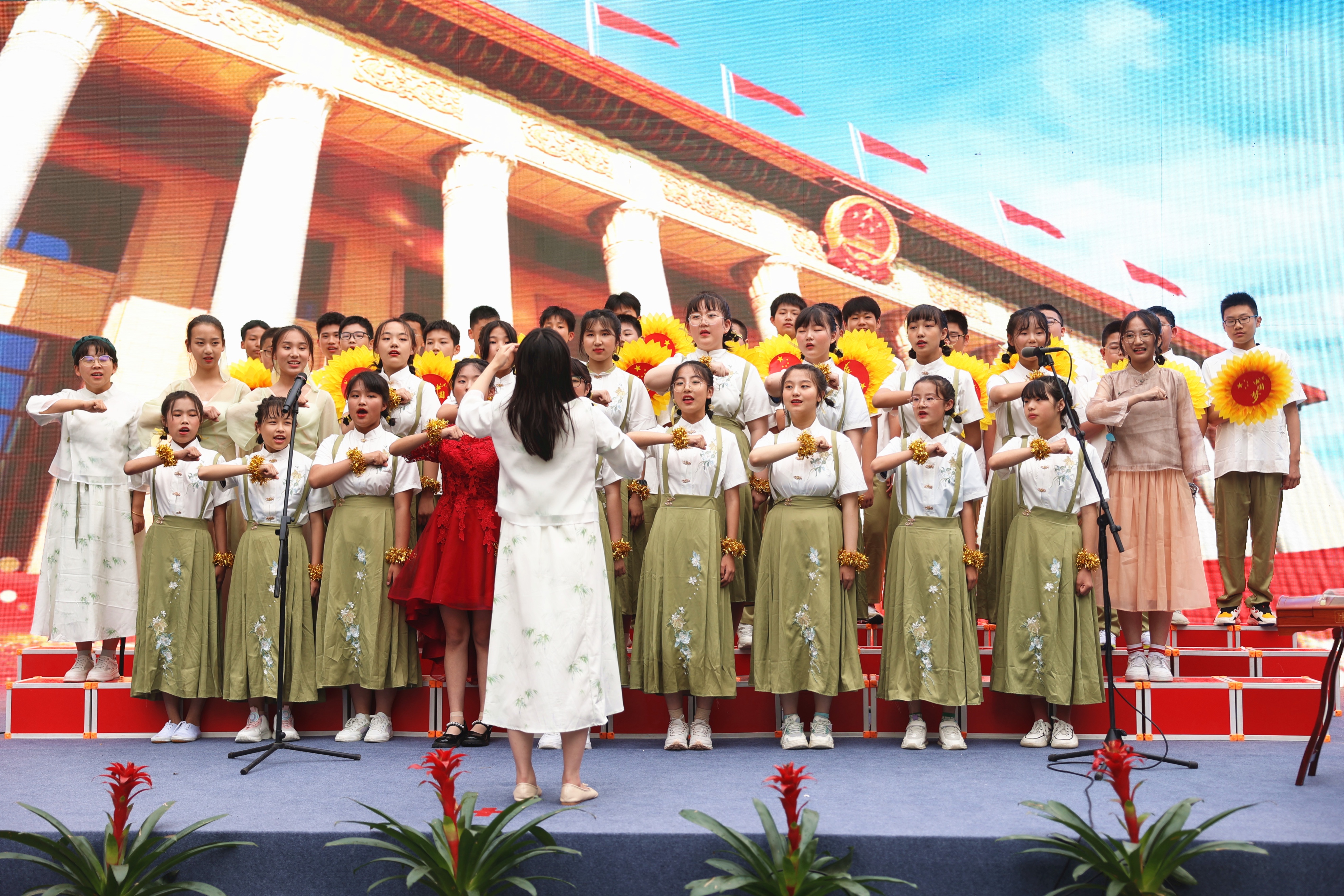 校园操场创意走秀,西安欧亚学校走秀