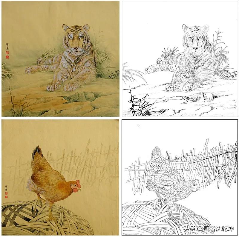 十二生肖工笔画入门教程步骤图,工笔画白描临摹八十七神仙卷