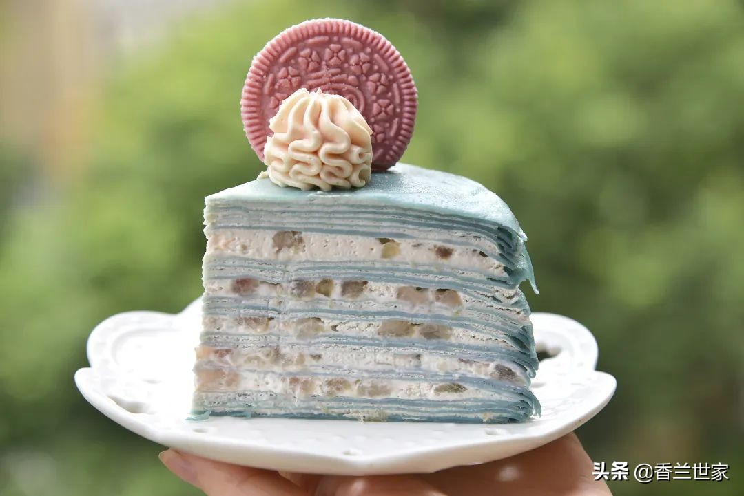 香兰蛋糕教学视频,乌龙蜜桃千层蛋糕教程